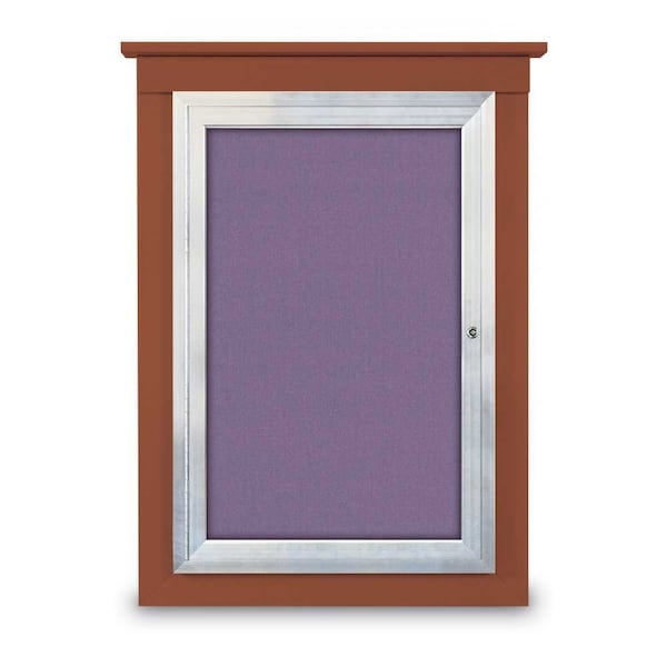 Single Door Enclosed Cathedral Letterboa, UV1302CD-BLACK-BURGUN